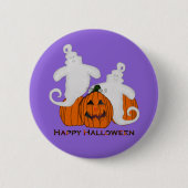 Knopf Pumpkin und Ghost Halloween Button (Vorderseite)