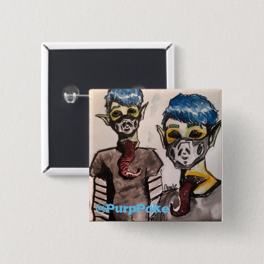 Knopf PurpPoke Button (Vorne & Hinten)