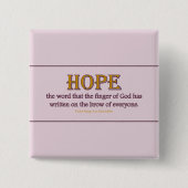 Knopf-Quadrat: Hoffnung Button (Vorderseite)