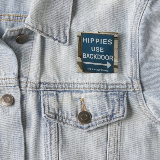Knopf-quadratische Hippies-Gebrauchs-Hintertür Button (Beispiel)