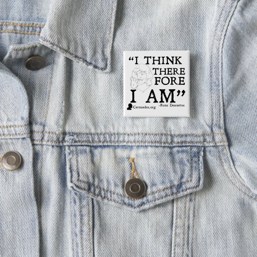 Knopf Rene Descartes Cogito Button (Beispiel)