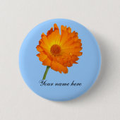 Knopf - Ringelblume am Stiel Button (Vorderseite)