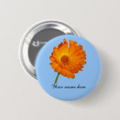 Knopf - Ringelblume am Stiel Button (Vorne & Hinten)