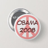 Knopf-Rosa Brown Obama 2008 Button (Vorne & Hinten)