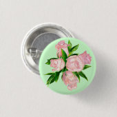 Knopf, rosa hybride Tee-Rosen Button (Vorne & Hinten)