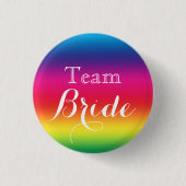 Knopf "Rosa White Wedding Team Bridge" Button (Vorderseite)
