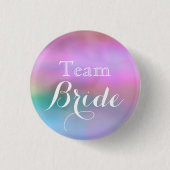Knopf "Rosa White Wedding Team Bridge" Button (Vorderseite)