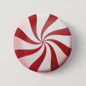 Knopf Rot und Weiß Pfefferminzbonbons Button (Vorderseite)