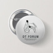 Knopf rundes Papierlösekorotron-Forum-Logo Button (Vorne & Hinten)