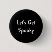 Knopf Schwarz-Weiß-Halloween-Party Button (Vorderseite)