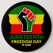 Knopf "Schwarze Geschichte des Juneteentchen Freed Button (Vorderseite)