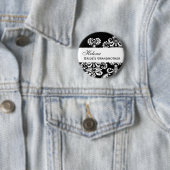 Knopf-Schwarzweiss-Damast die GROSSMUTTER der Button (Beispiel)