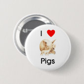 Knopf Schweine der Liebe I Button (Vorne & Hinten)