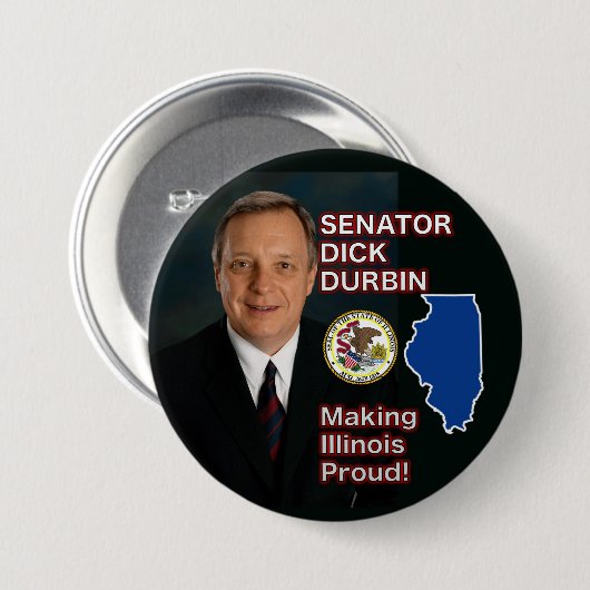Knopf Senatorn-Dick Durbin Button (Vorne & Hinten)
