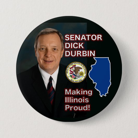 Knopf Senatorn-Dick Durbin Button (Vorderseite)