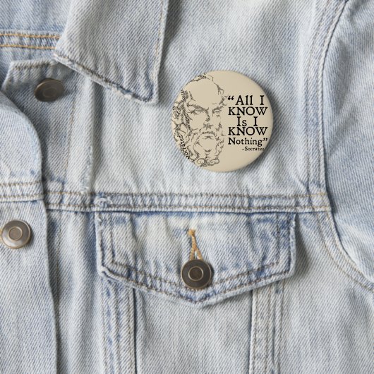 Knopf SOCRATES Sketicism Button (Beispiel)