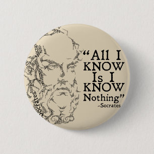Knopf SOCRATES Sketicism Button