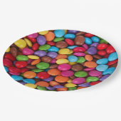 Knopf-Süßigkeit Pappteller (Schrägansicht)