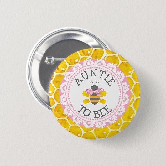 Knopf "Tante to Bee Baby" Button (Vorne & Hinten)