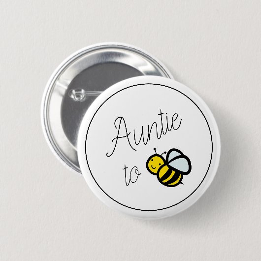 Knopf "Tante to Bee Baby" Button (Vorne & Hinten)