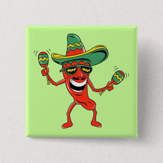 Knopf Tanzen-Pfeffer Cinco Des Mayo Button
