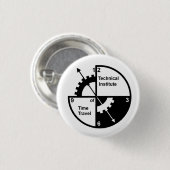 Knopf-technisches Institut der Zeit-Reise Button (Vorne & Hinten)