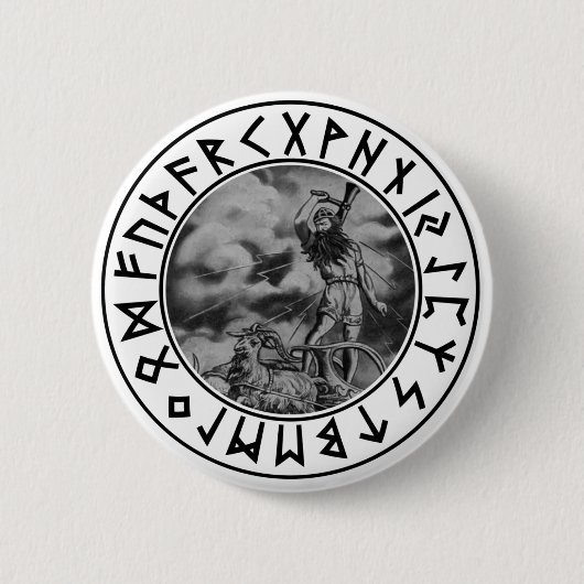 Knopf Thor-Runeschild Button (Vorderseite)