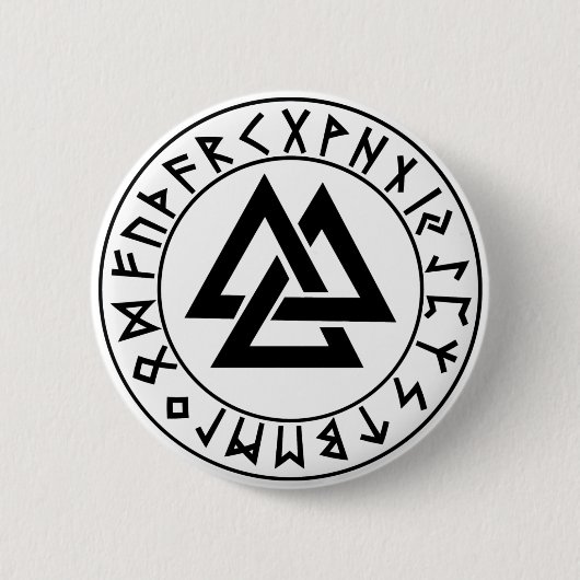 Knopf Tri Dreieck Rune-Schild Button (Vorderseite)
