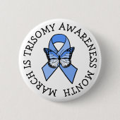 Knopf "Trisomy Awareness Ribbon" Button (Vorderseite)