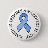Knopf "Trisomy Awareness Ribbon" Button (Vorderseite)