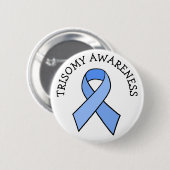 Knopf "Trisomy Awareness Ribbon" Button (Vorne & Hinten)