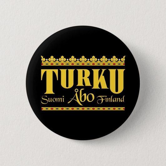 Knopf Turku Finnland Button (Vorderseite)
