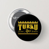Knopf Turku Finnland Button (Vorne & Hinten)