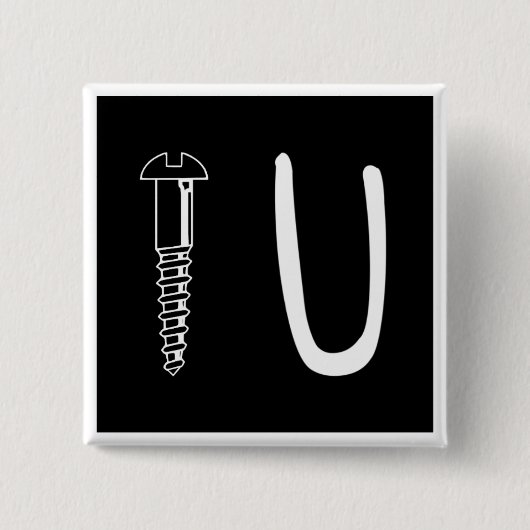 Knopf U Quadrat drehen Button (Vorderseite)