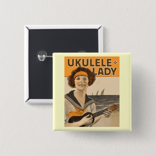 Knopf Ukulele-Damen-#2 Button (Vorne & Hinten)