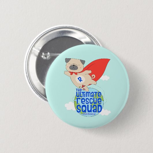 Knopf "Ultimate Rescue Squad" Button (Vorne & Hinten)