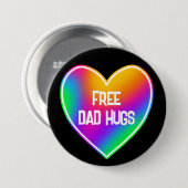 Knopf "Vater Hugs Rainbow Heart" Button (Vorne & Hinten)