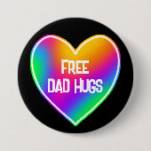 Knopf "Vater Hugs Rainbow Heart" Button (Vorderseite)