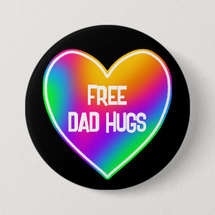 Knopf "Vater Hugs Rainbow Heart" Button