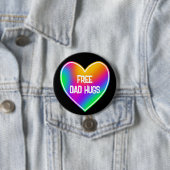 Knopf "Vater Hugs Rainbow Heart" Button (Beispiel)