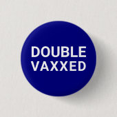 Knopf Vaxxed kobaltblau Vaccine Button (Vorderseite)