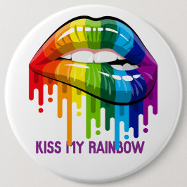 Knopf "Vintag Kiss My Rainbow Lips" Button