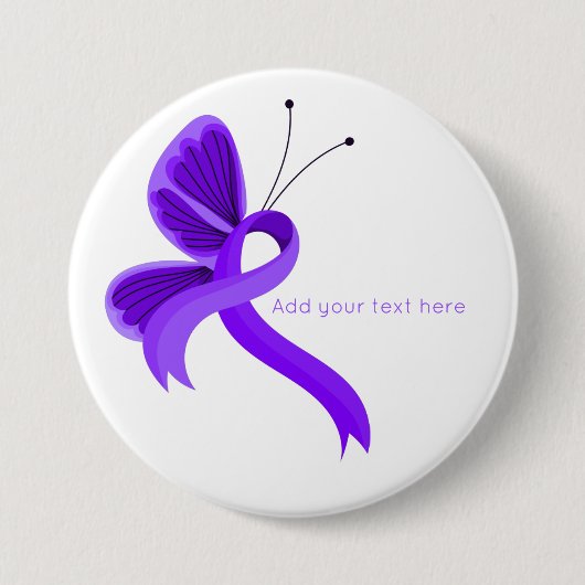 Knopf "Violet Awareness Ribbon" Button (Vorderseite)