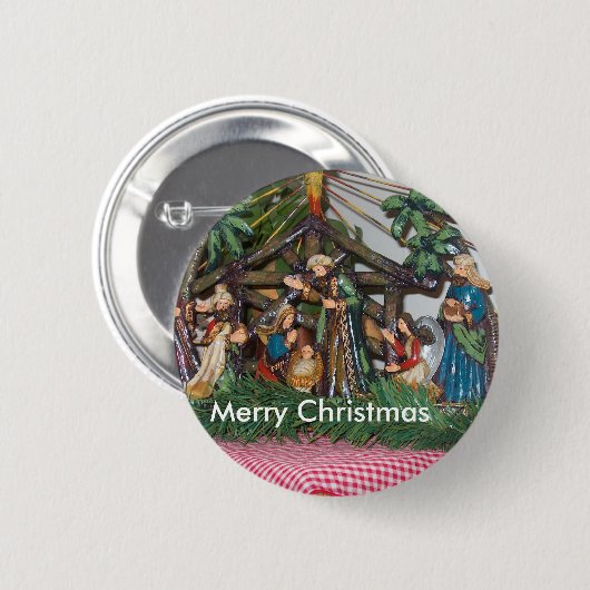 Knopf/Weihnachten/Geburt Christi Button (Vorne & Hinten)