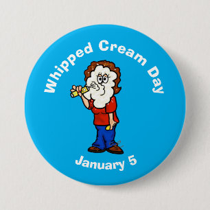 Knopf "Whipped Cream Day" der Frau Button