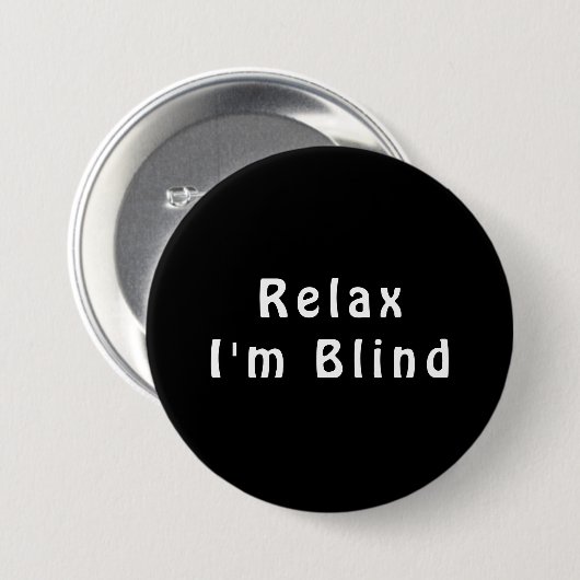 Knopf "White Black Relax Joke Eye" Button (Vorne & Hinten)