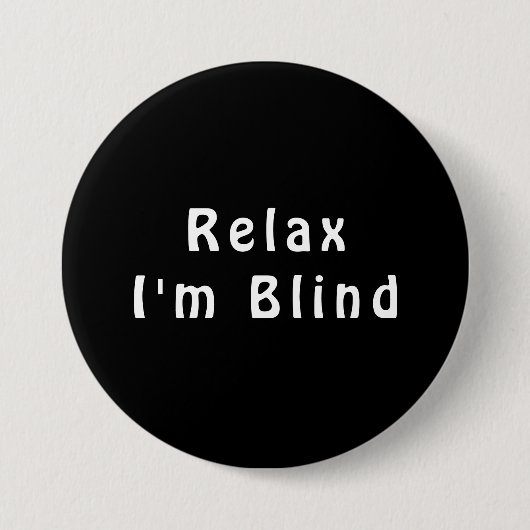 Knopf "White Black Relax Joke Eye" Button (Vorderseite)
