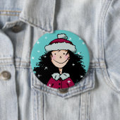 Knopf, Winter-Mädchen Button (Beispiel)