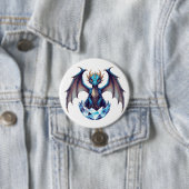 Knopfdrache schlüpft aus kristallinem Ei Button (Beispiel)