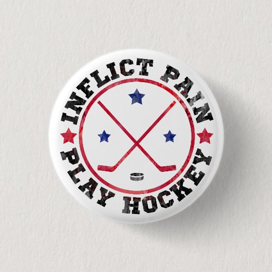 Knopfdruck beim Spielhockey Button (Vorderseite)